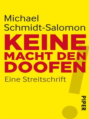 cover image of Keine Macht den Doofen